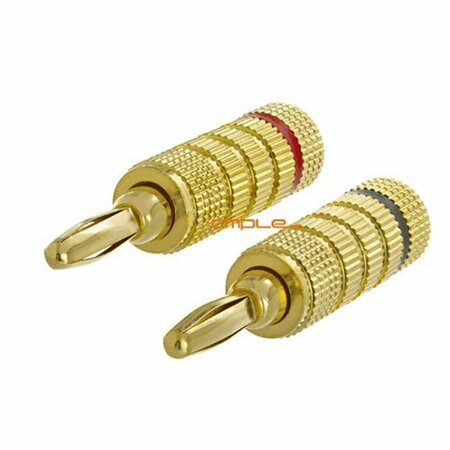 CMPLE 1 Pair of High-Quality Speaker Banana Plugs - Open Screw Type 273-N